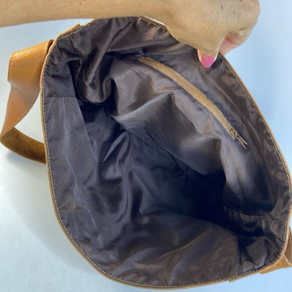 Vtg Saddle Blanket Crossbody Laptop Book Bag Messenger Hand Tooled Leather 14x12 - Picture 11 of 16